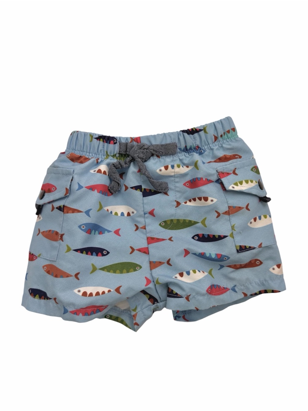 MudPie Baby Boy Swim Fish Trunks 0-6 Month‎